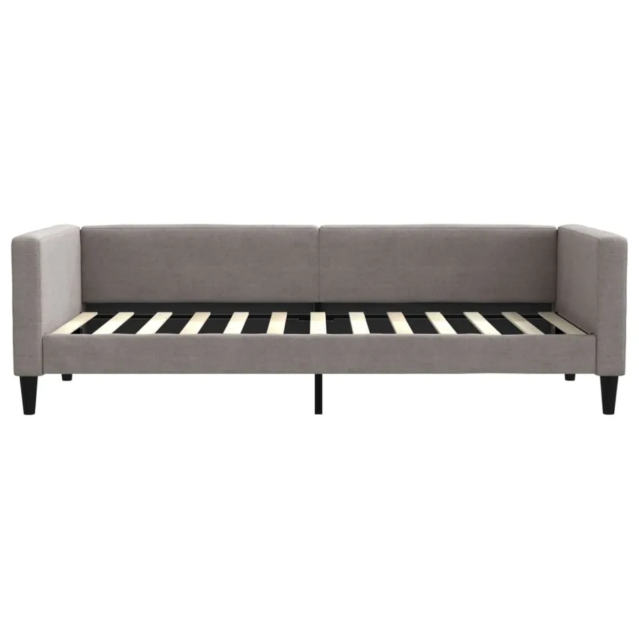 Lit de jour avec gigogne sans matelas taupe 90x200 cm - 7