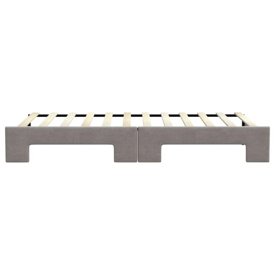 Lit de jour avec gigogne sans matelas taupe 90x200 cm - 9