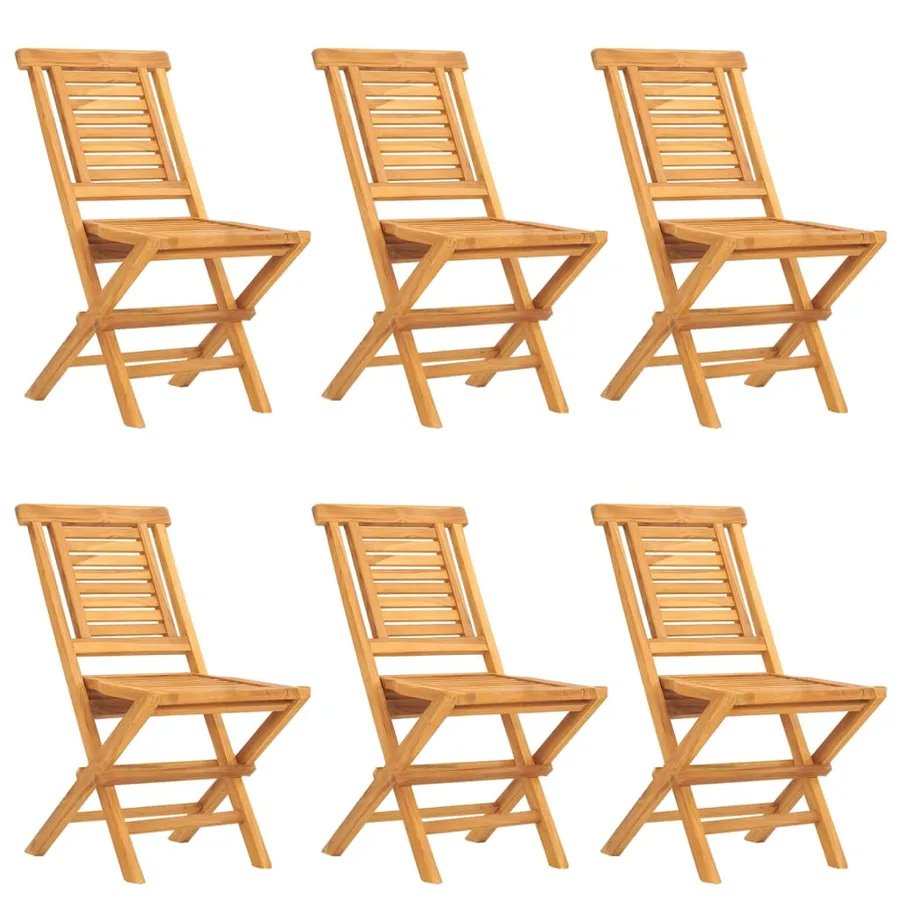 Ensemble à manger de jardin 7 pcs Bois de teck solide - 3