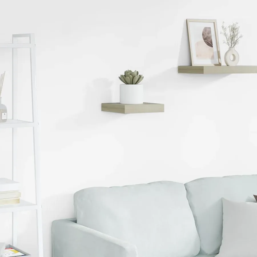 Étagère flottante murale chêne 23x23,5x3,8 cm MDF