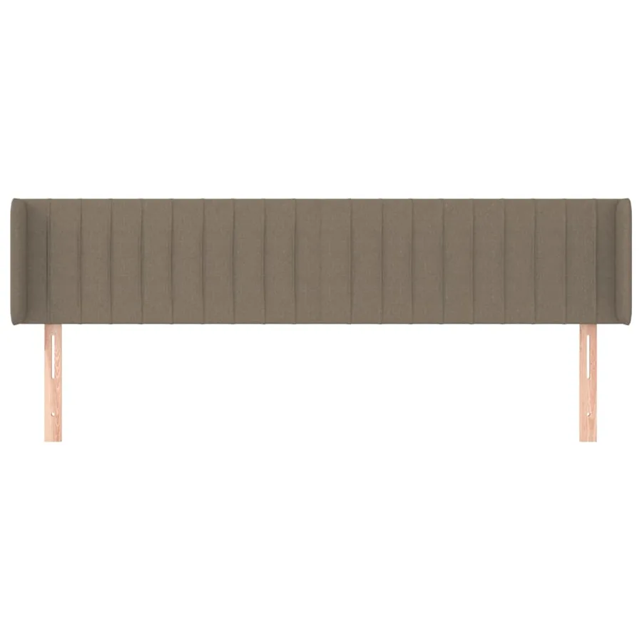 Tête de lit avec oreilles Taupe 163x16x78/88 cm Tissu - 3
