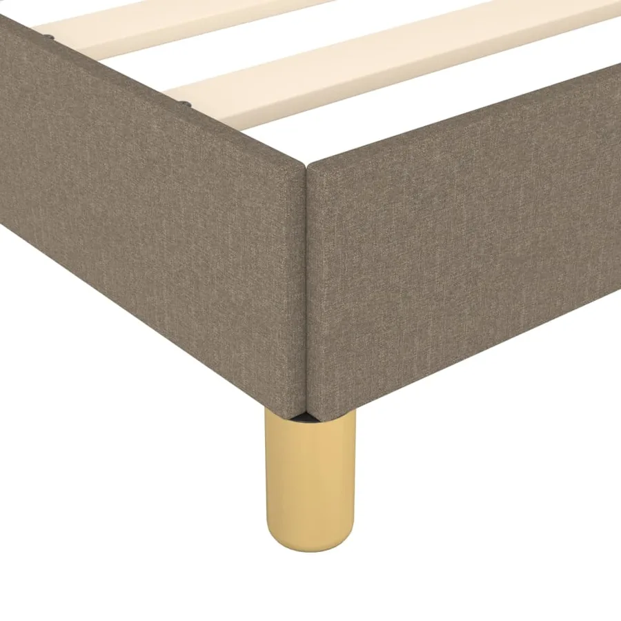 Cadre de lit sans matelas taupe 90x200 cm tissu - 8