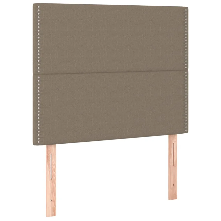 Cadre de lit sans matelas taupe 90x200 cm tissu - 9