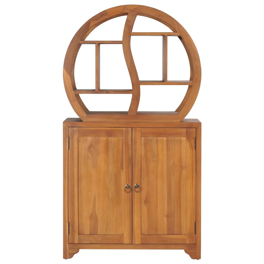 Armoire avec étagère Yin Yang 70x30x130 cm Bois de teck massif - 2