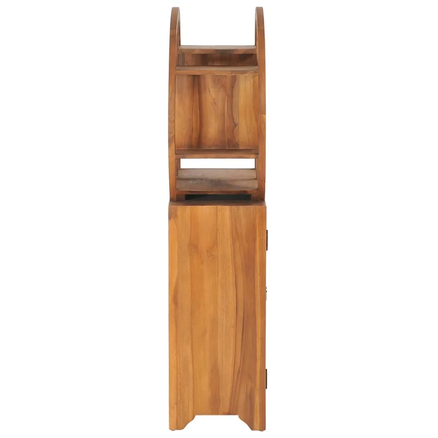Armoire avec étagère Yin Yang 70x30x130 cm Bois de teck massif - 4