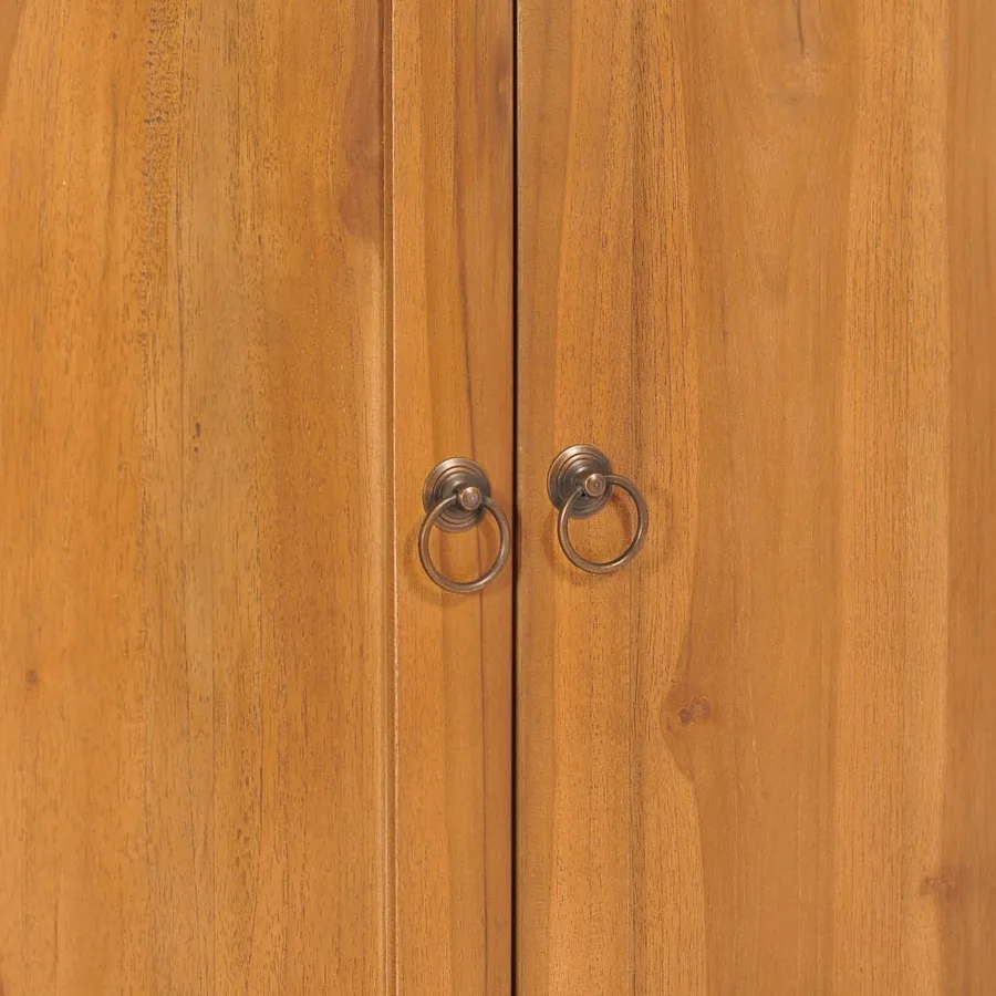 Armoire avec étagère Yin Yang 70x30x130 cm Bois de teck massif - 7
