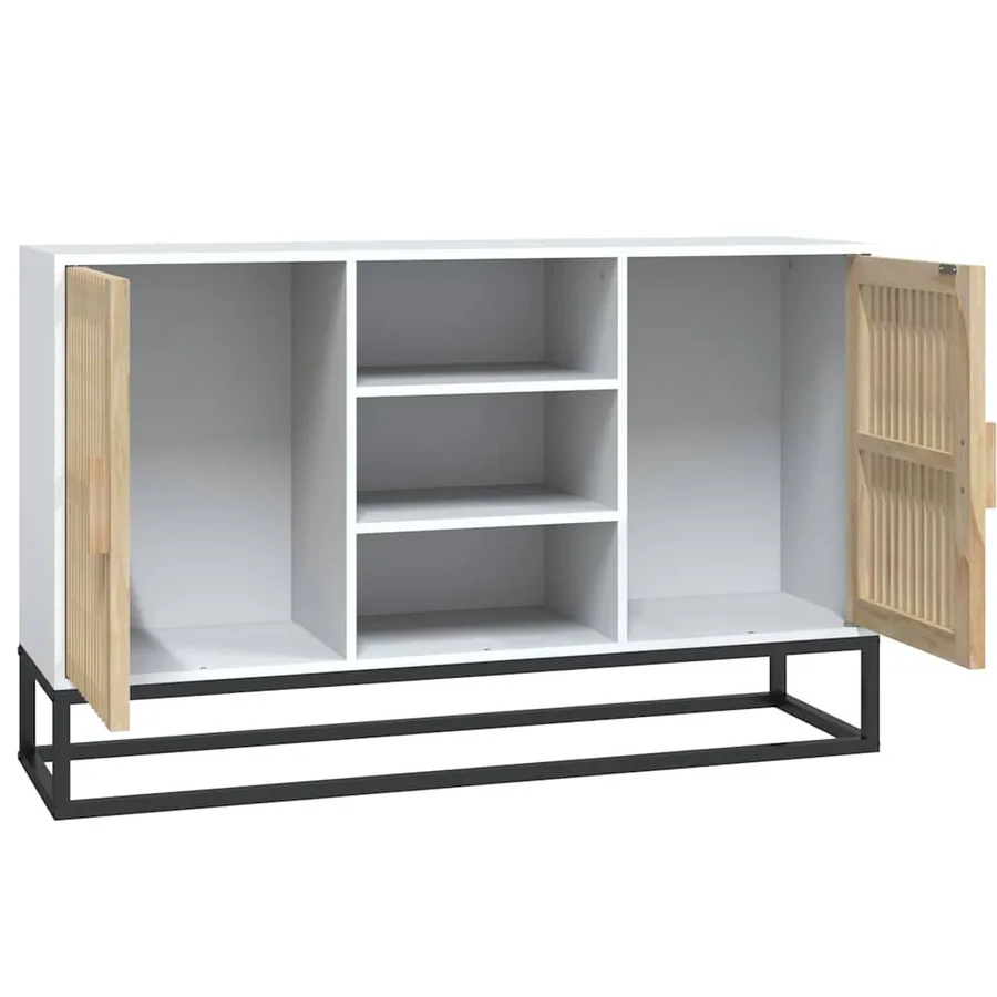 Buffet blanc 105x30x65 cm bois d'ingénierie - 7