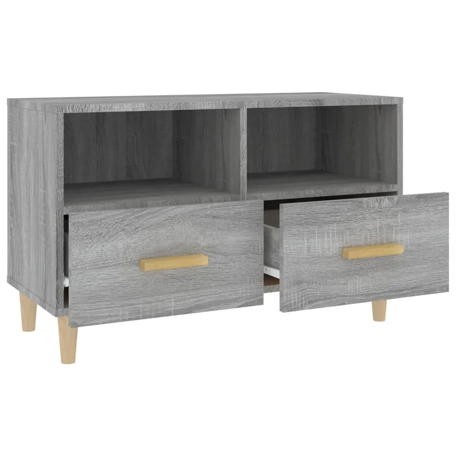 Meuble TV Sonoma gris 80x36x50 cm Bois d'ingénierie - 7