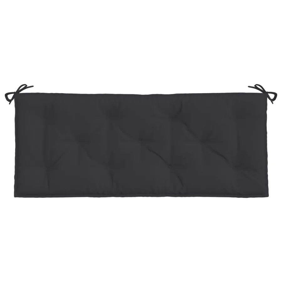 Coussin de banc de jardin noir 120x50x7 cm tissu oxford - 4