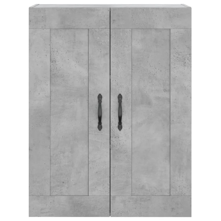 Buffet haut Gris béton 69,5x34x180 cm Bois d'ingénierie - 6