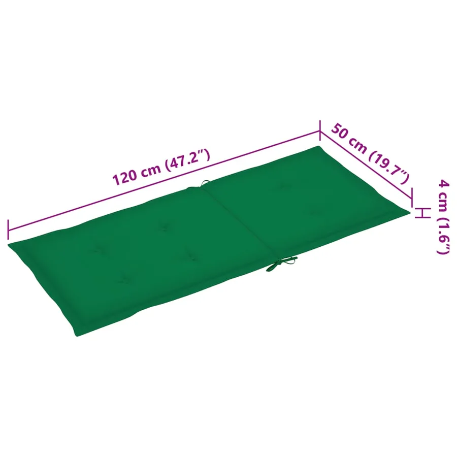 Chaise à bascule avec coussin bambou - 9