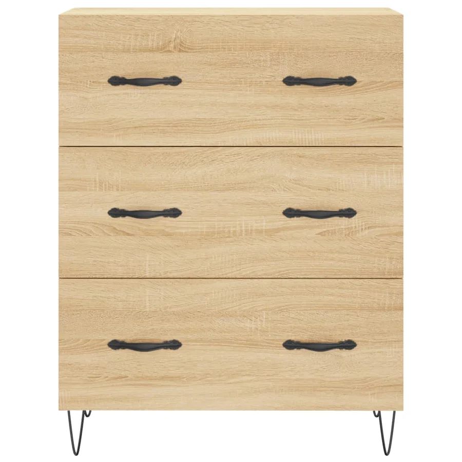 Buffet haut Chêne sonoma 69,5x34x180 cm Bois d'ingénierie - 8