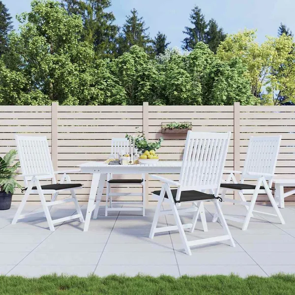 Coussins de chaise jardin lot de 4 noir 40x40x4 cm tissu oxford