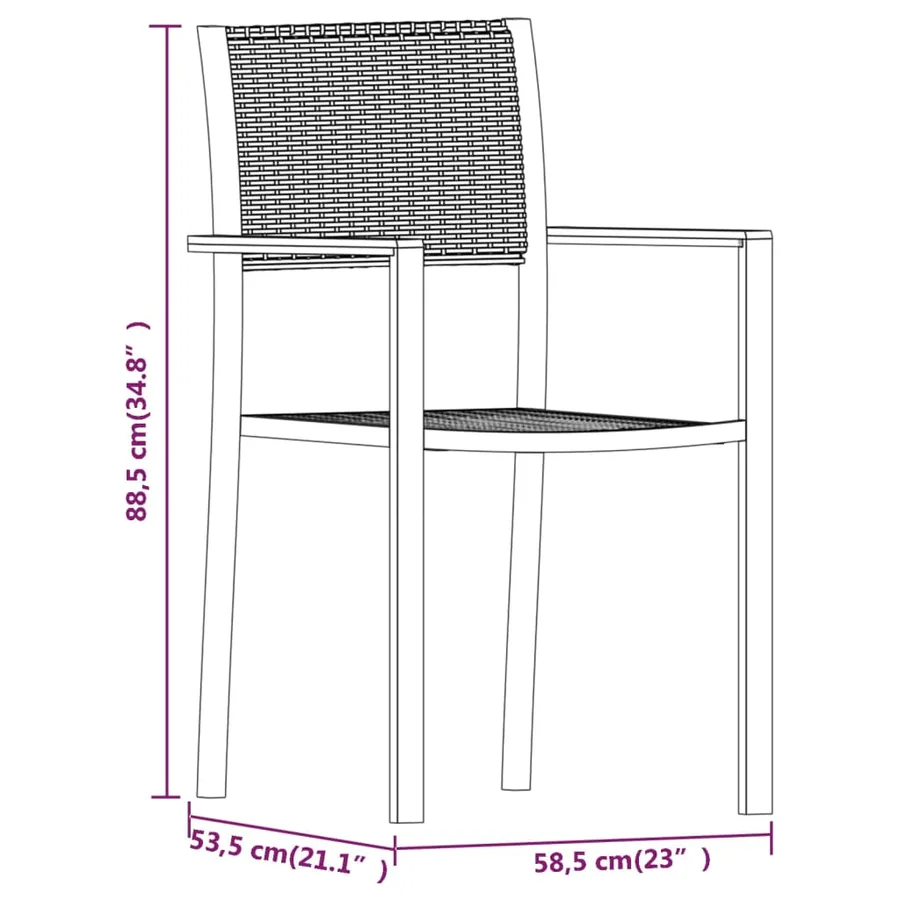 Ensemble à manger de jardin 9 pcs Blanc - 12