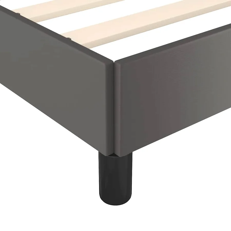 Cadre de lit avec tête de lit sans matelas gris 80x200 cm - 7