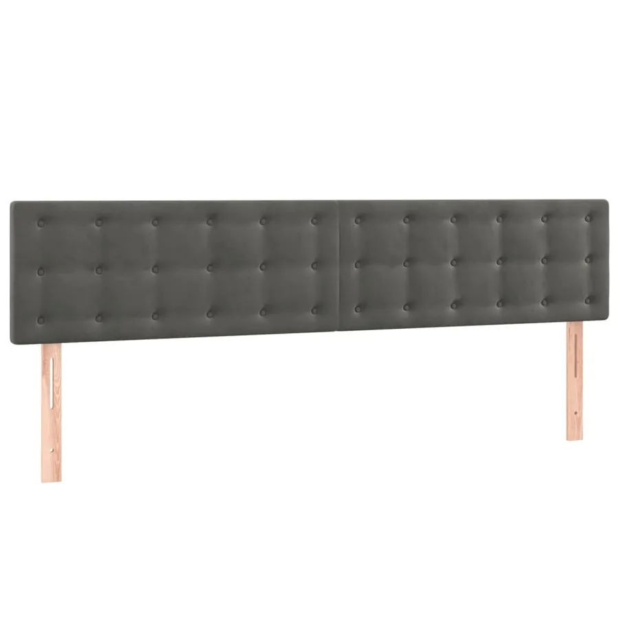 Sommier à lattes de lit matelas et LED Gris foncé 200x200 cm - 7