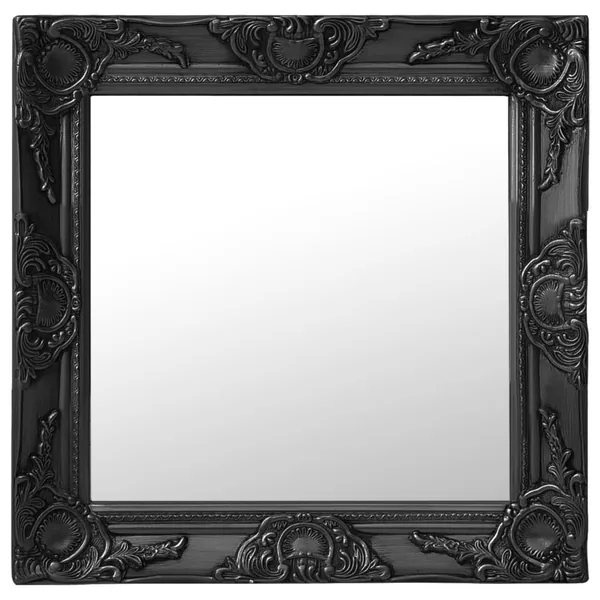 Miroir mural style baroque 50x50 cm noir