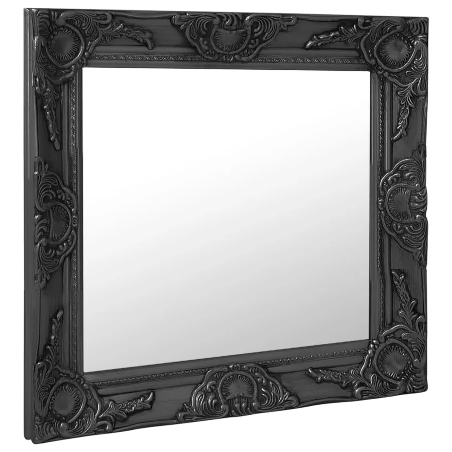 Miroir mural style baroque 50x50 cm noir - 2