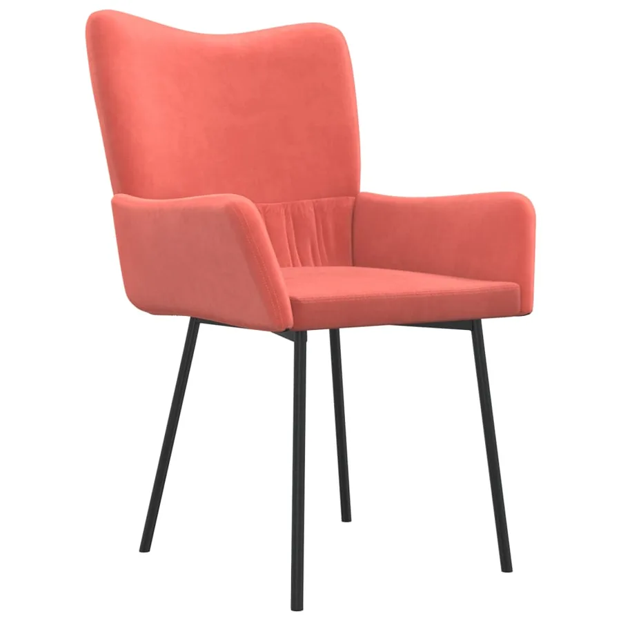 Chaises à manger lot de 2 Rose Velours - 4