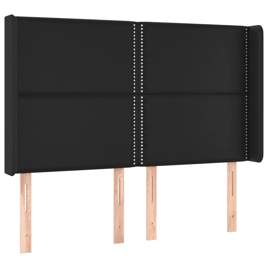 Sommier à lattes de lit matelas LED Noir 140x190cm Similicuir - 7