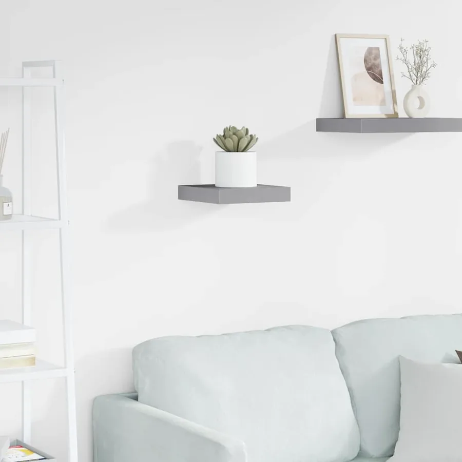 Étagère flottante murale gris 23x23,5x3,8 cm MDF