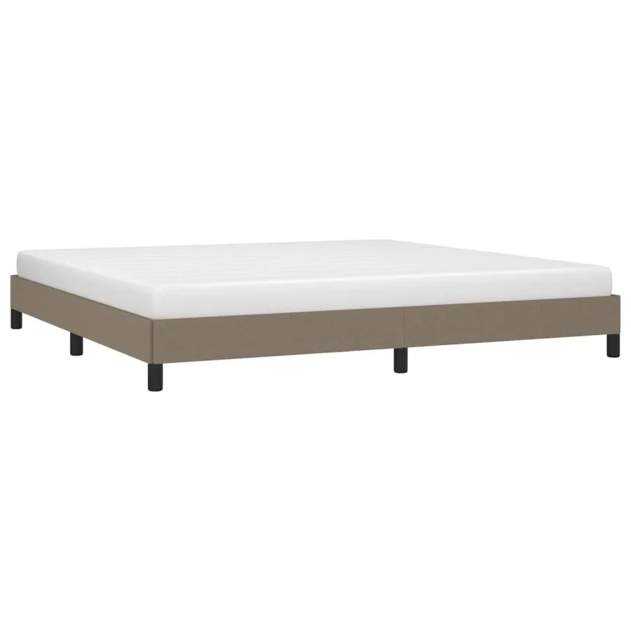 Cadre de lit sans matelas taupe 200x200 cm tissu - 3