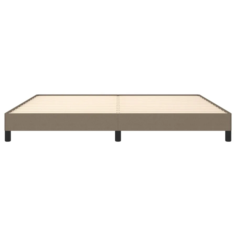Cadre de lit sans matelas taupe 200x200 cm tissu - 5