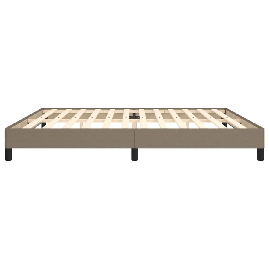 Cadre de lit sans matelas taupe 200x200 cm tissu - 6
