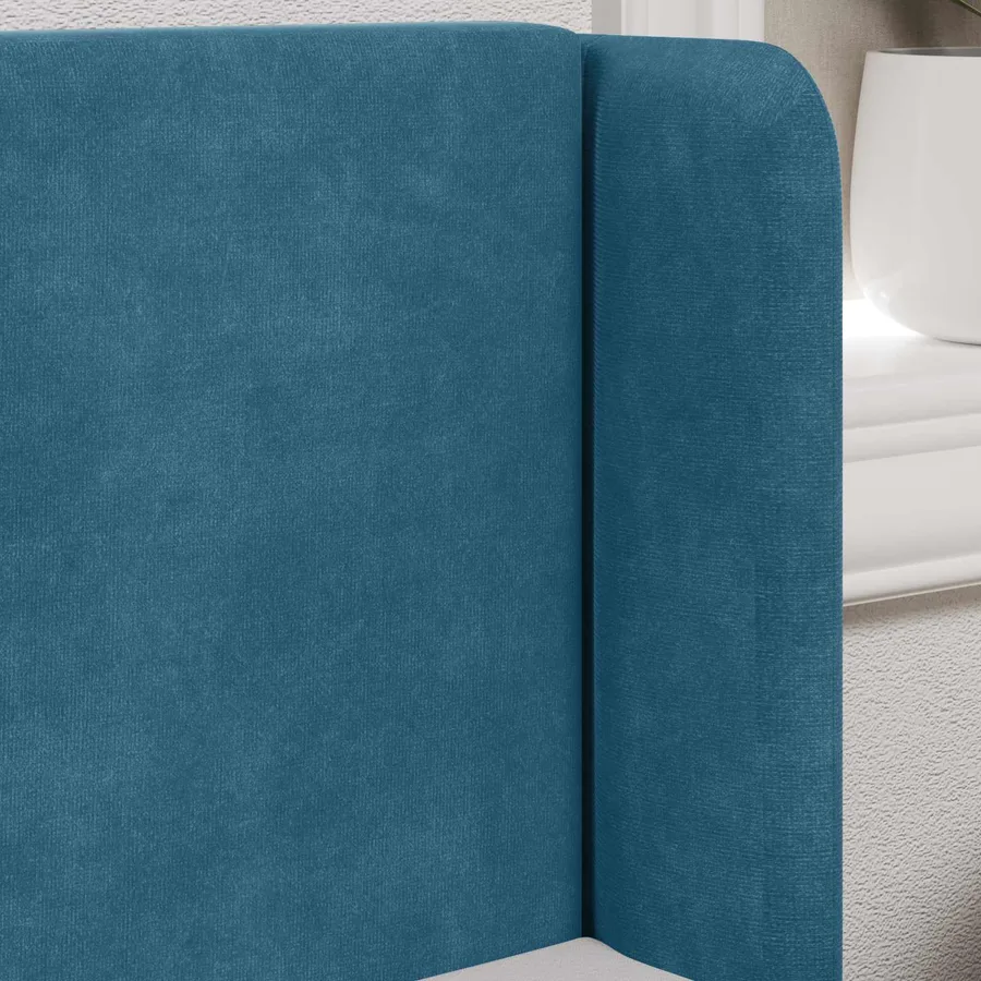 Oreille de tête de lit Bleu 40,5 x 40,5 x 4 cm Velours - 4