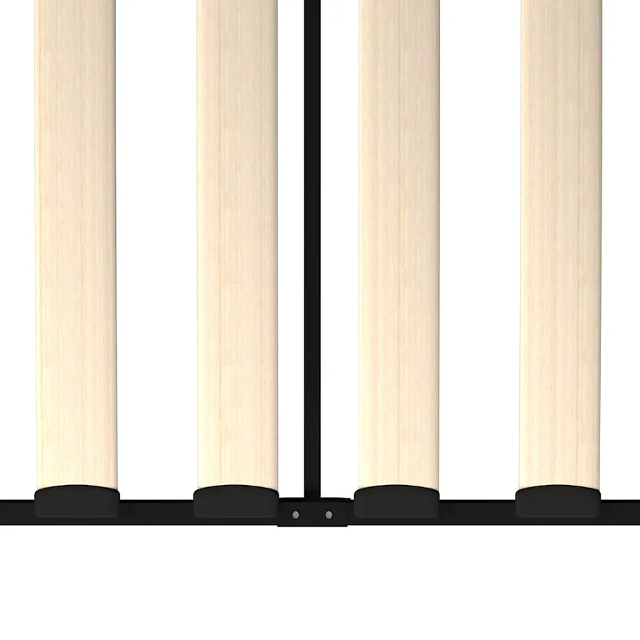 Cadre de lit de repos sans matelas noir métal 90x200 cm - 7