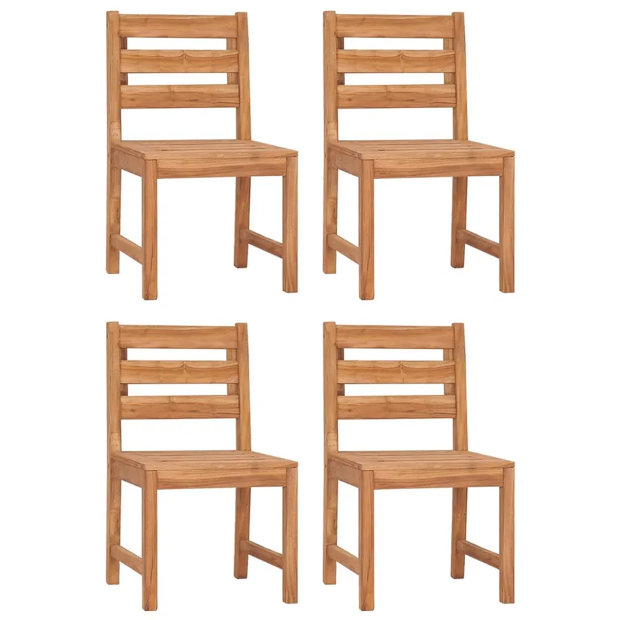 Ensemble à manger de jardin 5pcs Bois de teck massif - 4