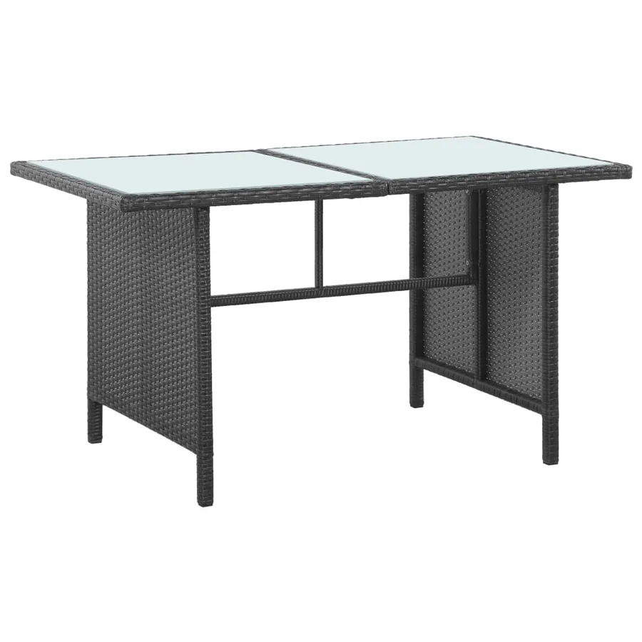 Salon de jardin 5 pcs avec coussins Résine tressée Noir - 10
