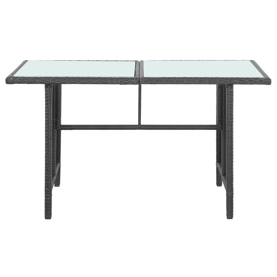 Salon de jardin 5 pcs avec coussins Résine tressée Noir - 11