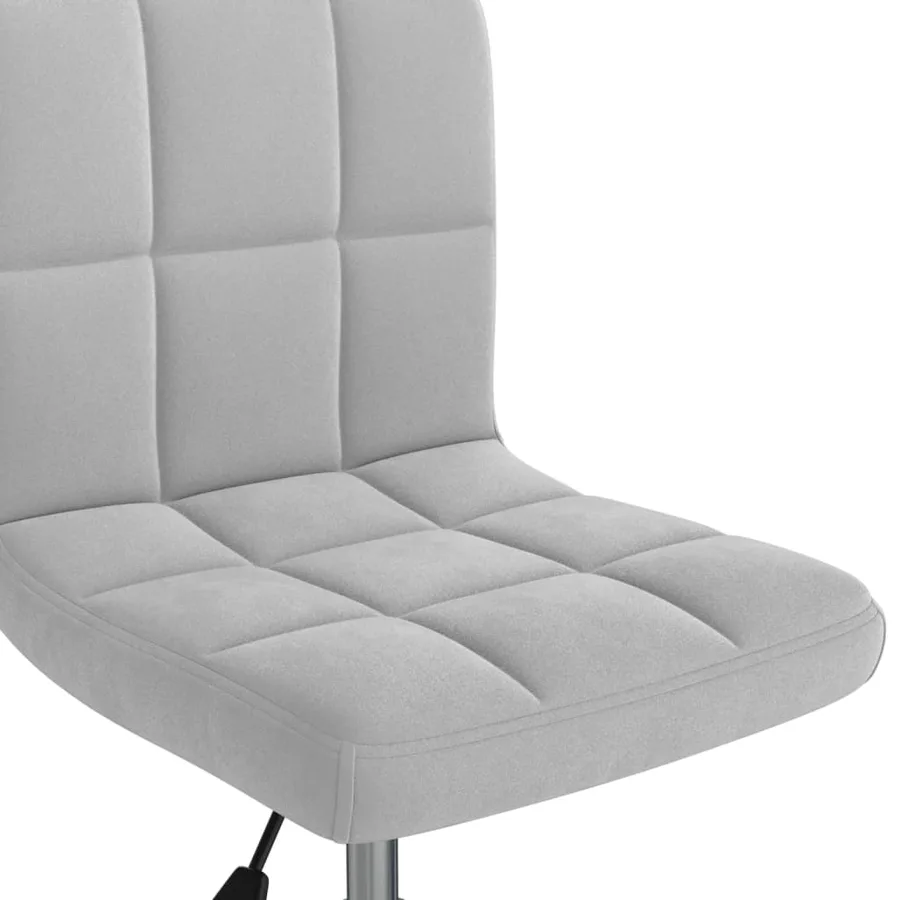 Chaise pivotante de salle à manger Gris clair Velours - 4