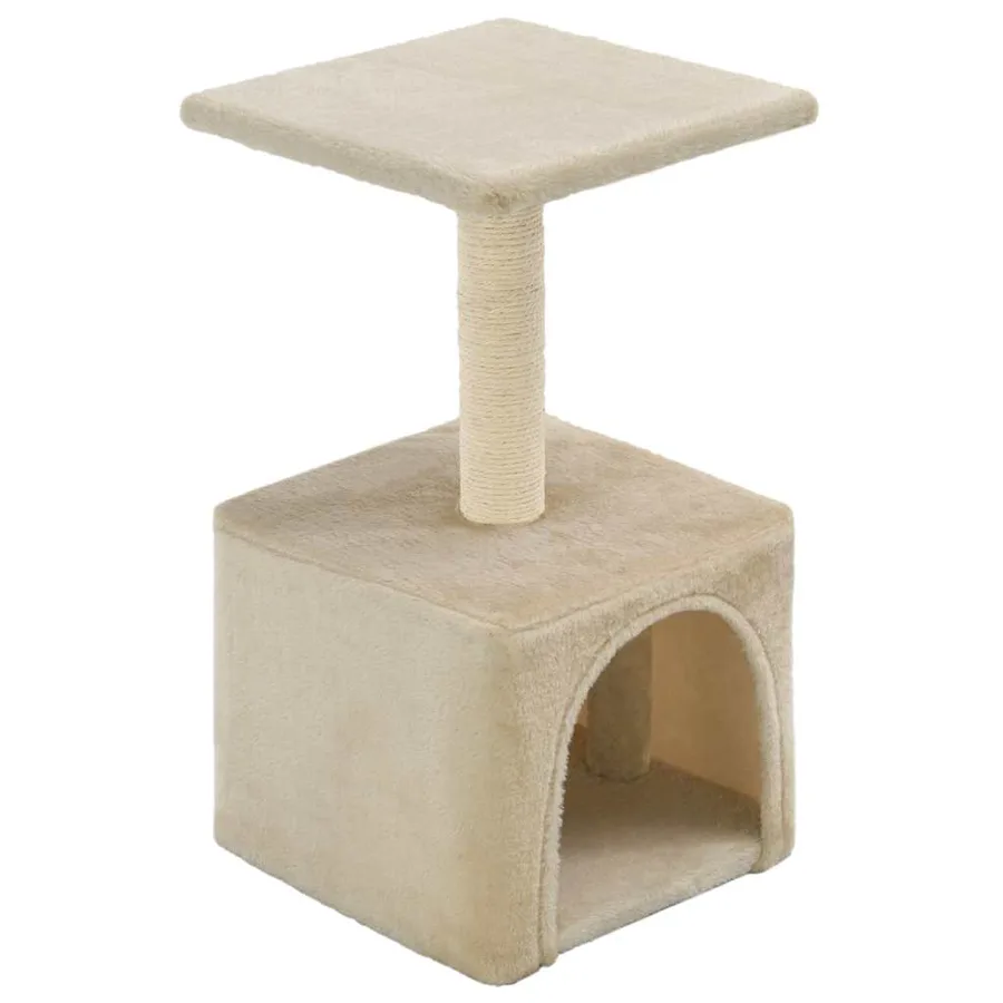 Arbre à chat avec griffoirs en sisal 55 cm Beige - 2