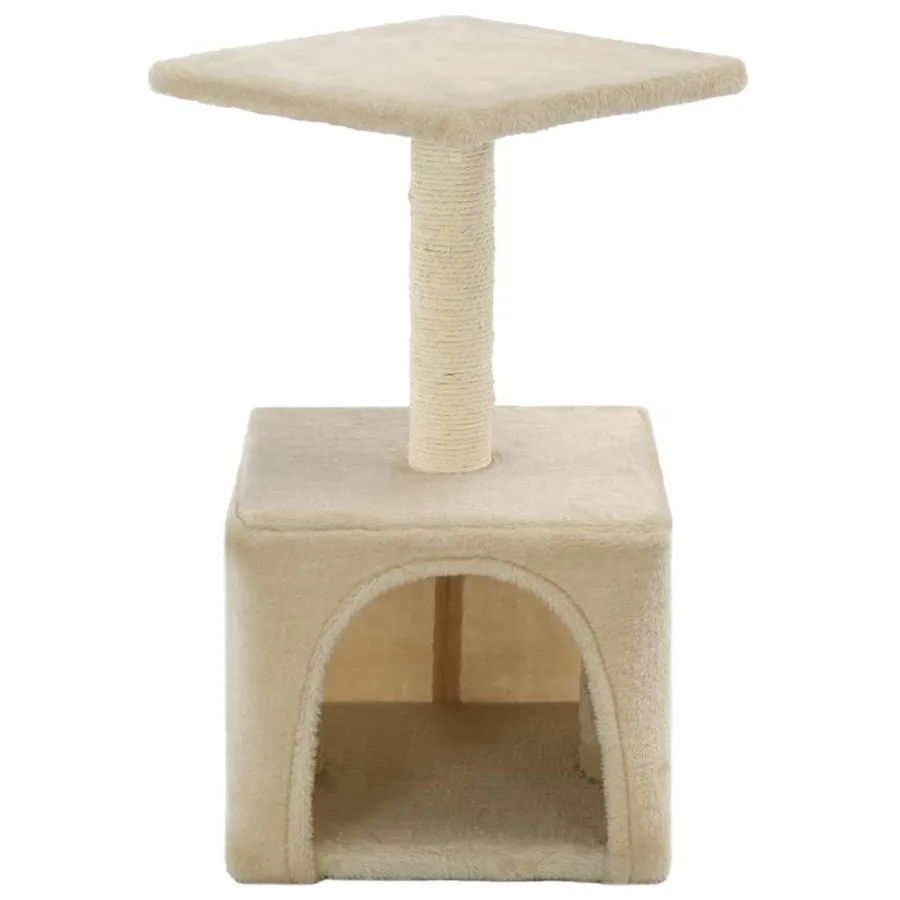 Arbre à chat avec griffoirs en sisal 55 cm Beige - 3