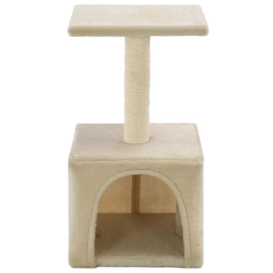 Arbre à chat avec griffoirs en sisal 55 cm Beige - 4