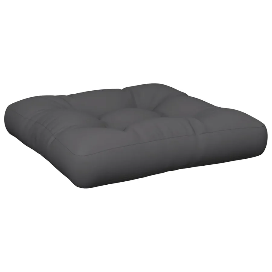 Coussin de palette anthracite 60x60x12 cm tissu - 2
