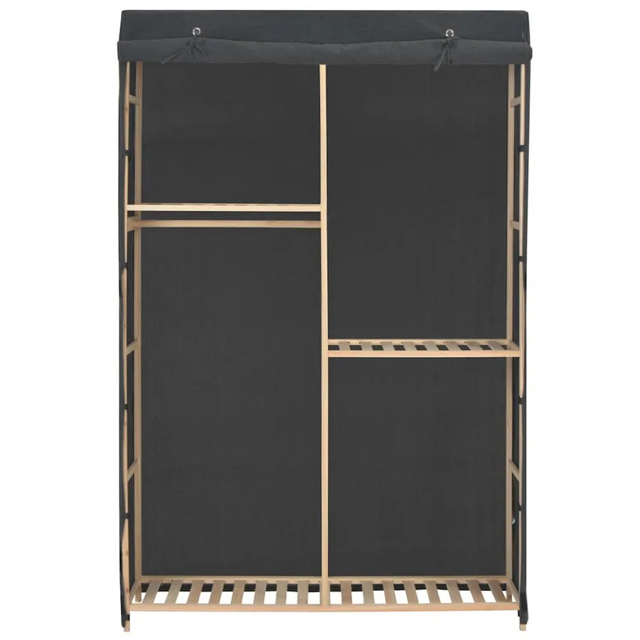 Garde-robe à 3 niveaux Gris 110 x 40 x 170 cm Tissu - 2