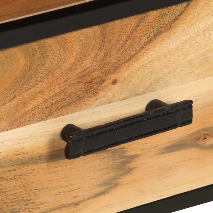 Meuble TV 110x30x45 cm Bois d'acacia massif - 7