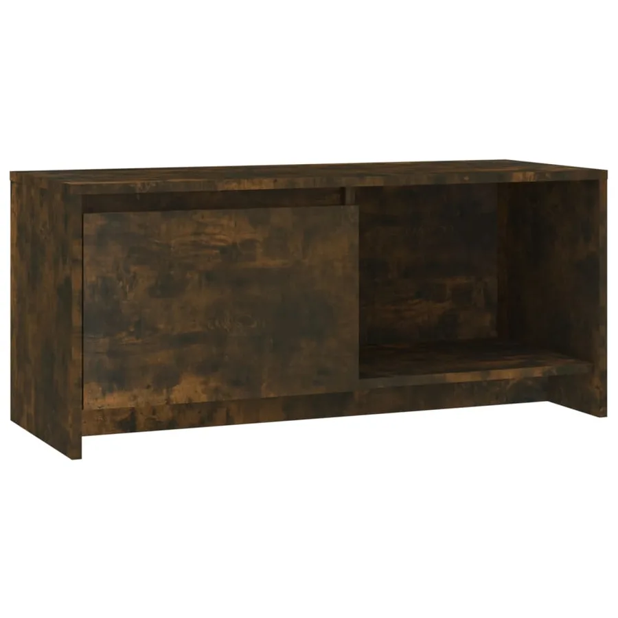 Meuble TV Chêne fumé 90x35x40 cm Bois d'ingénierie - 2