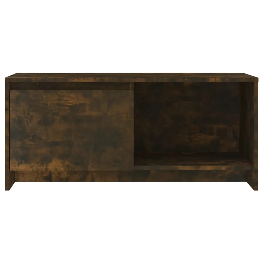 Meuble TV Chêne fumé 90x35x40 cm Bois d'ingénierie - 5