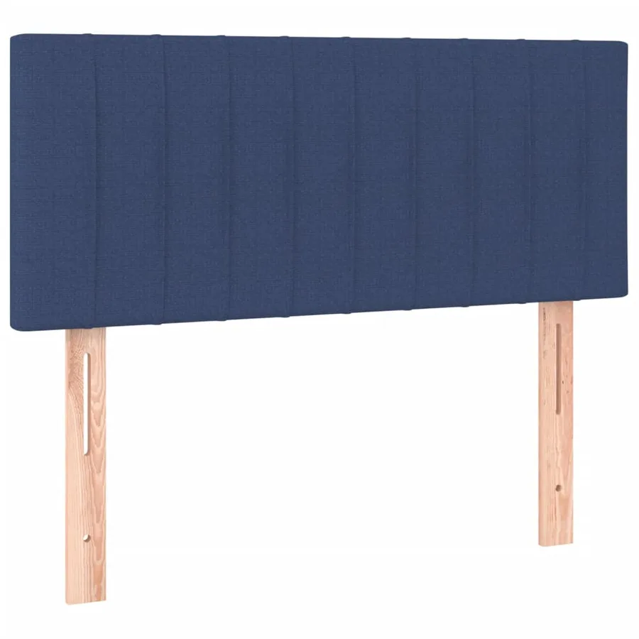 Sommier à lattes de lit avec matelas Bleu 100x200 cm Tissu - 6