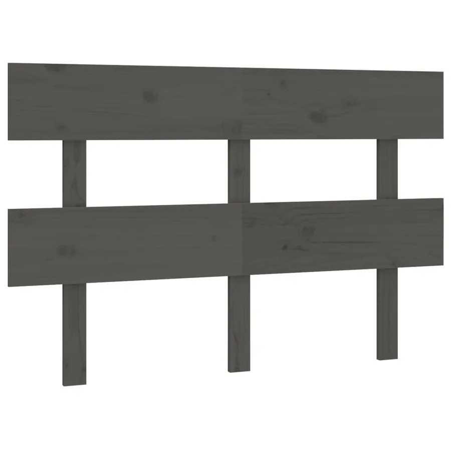 Tête de lit Gris 124x3x81 cm Bois massif de pin - 2