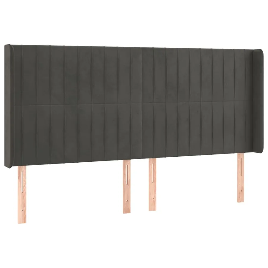 Sommier à lattes de lit matelas et LED Gris foncé 200x200 cm - 7