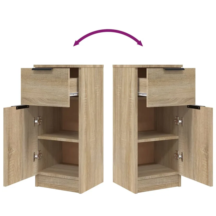 Buffets 2 pcs Chêne Sonoma 30x30x70 cm Bois d'ingénierie - 10