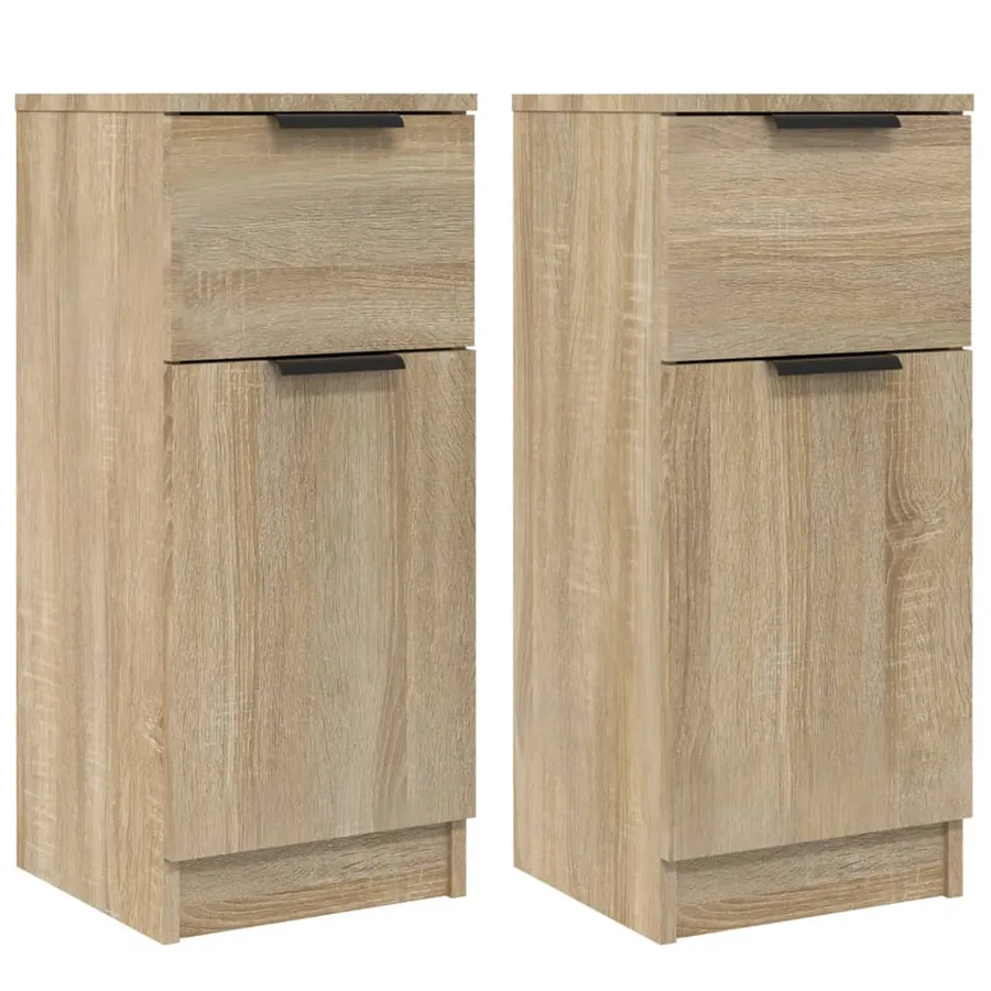 Buffets 2 pcs Chêne Sonoma 30x30x70 cm Bois d'ingénierie - 2