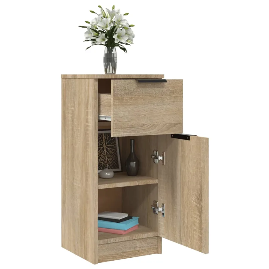 Buffets 2 pcs Chêne Sonoma 30x30x70 cm Bois d'ingénierie - 9