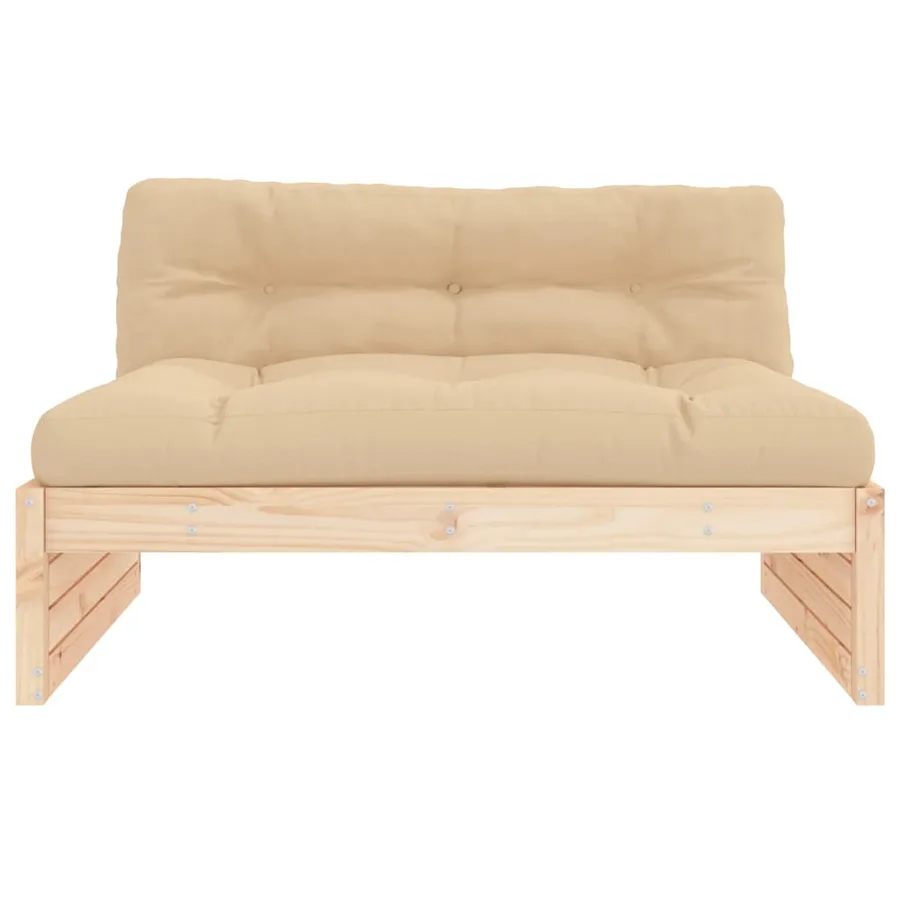Canapé central 120x80 cm bois de pin massif - 3