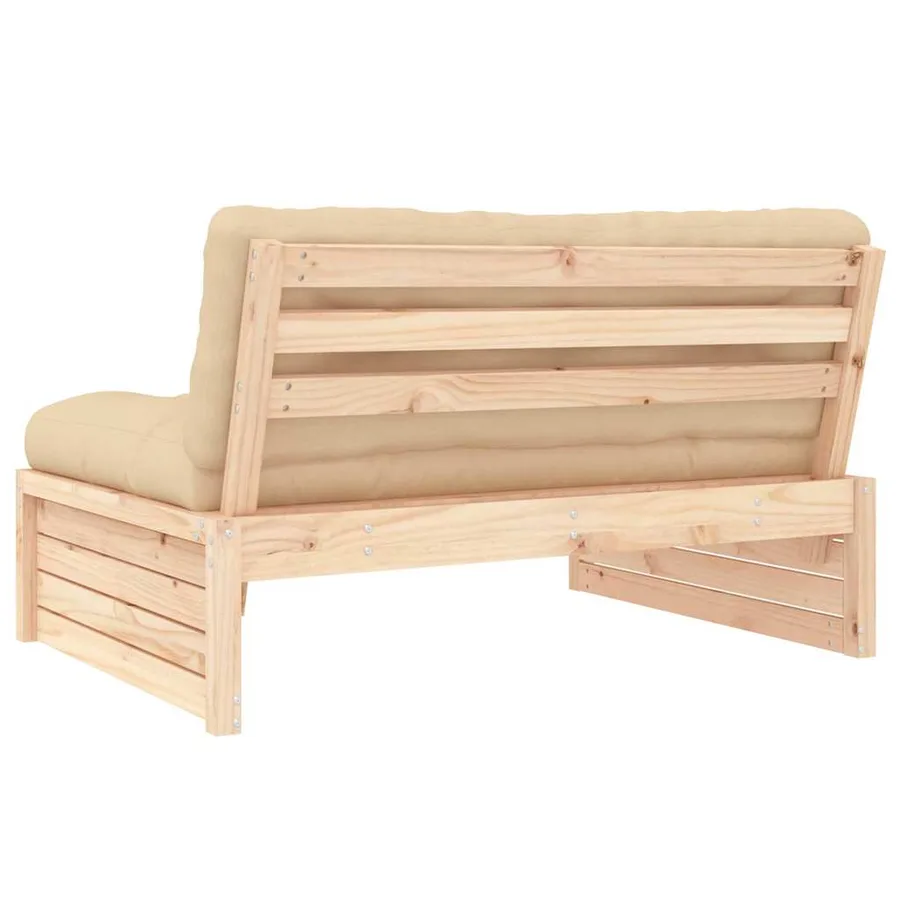 Canapé central 120x80 cm bois de pin massif - 6